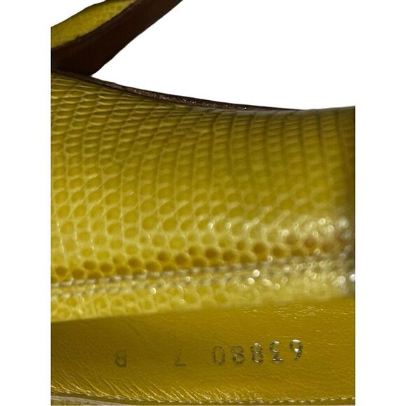 Ralph Lauren Collection Purple Label Yellow Pointed Stiletto Pump Heels Size 7 - Picture 3 of 10